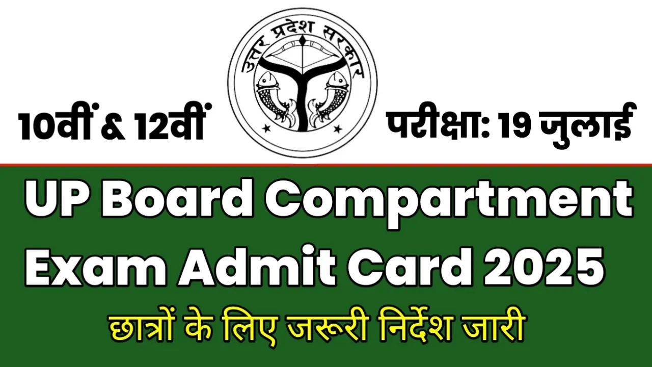 UP Board Compartment Exam Admit Card 2025