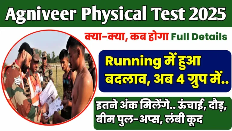 Agniveer Physical Test Details 2025