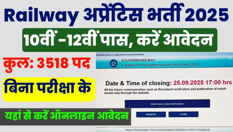 RRC Apprentice Bharti 2025