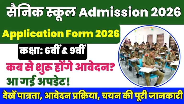Sainik School Application Form 2026