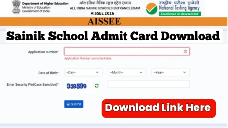 AISSEE 2026 Admit Card