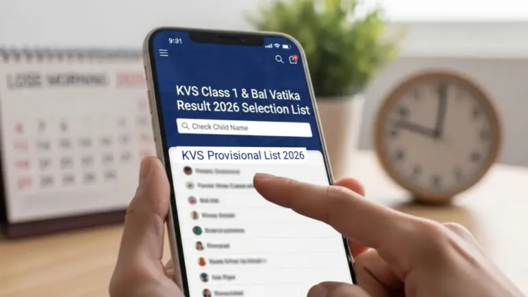 KVS Class 1 Balvatika Result List 2026
