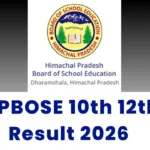 HPBOSE 10th 12th Result 2026