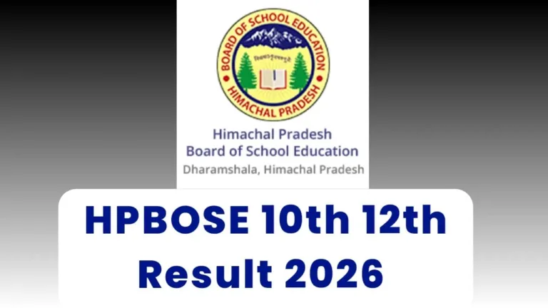HPBOSE 10th 12th Result 2026